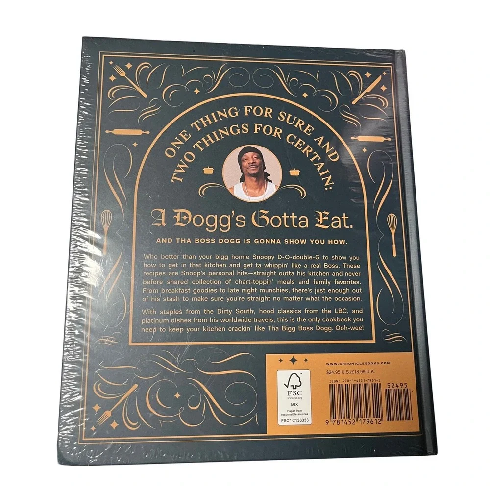 Snoop Dogg From Crook to Cook Cookbook Platinum Recipes Hardcover New Sealed